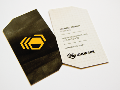 Bulwark branding business cards logo