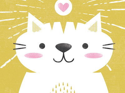 Hi, I'm a Cat cat cute illustration kitten kitty meow texture