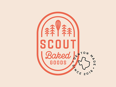 SCOUT Logo badge bakery denton identity logo scout stamp whisk