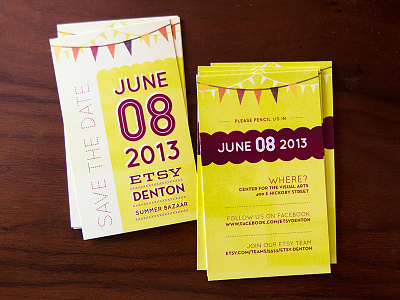 Etsy Denton Save the Date