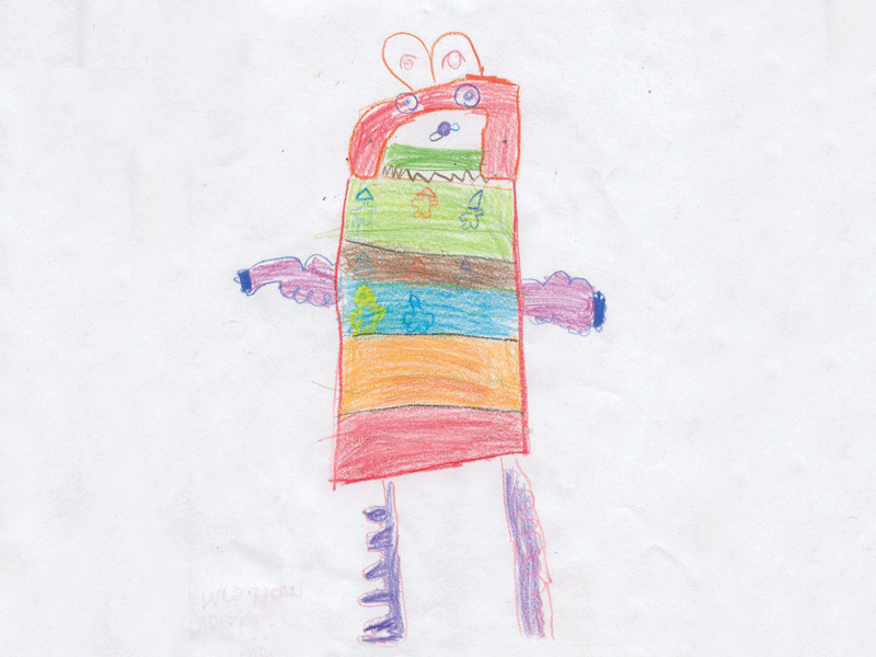 GIF - Interpreting A Child's Monster drawing illustration imagination monster monster project texture