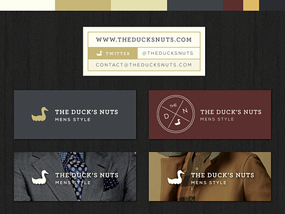 TDN Minicards & Initial Branding Ideas business cards duck fashion mens minicards nuts