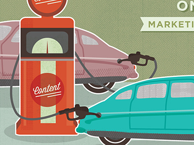 Blog Illustration cars gas station illustration vintage