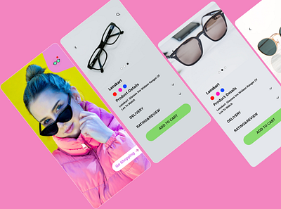 Glasses app design mobile ui ux web