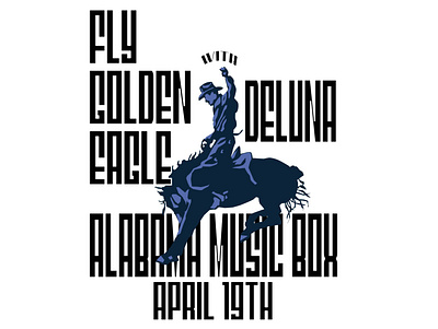 Gig Poster - 4:20 Eve adobe art blue color concert cowboy design flat gig poster gigposter horse illustration illustrator minimal music photoshop poster retro weekend white