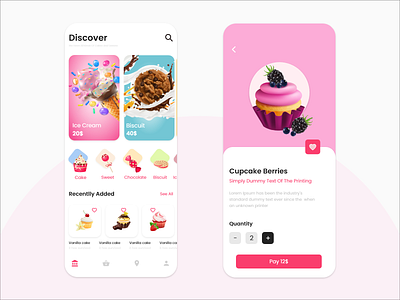 Shop Cake App app app design clean cr creative mobile ui uiux web web design website