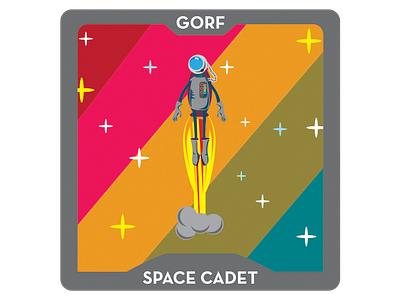 Gorfv03 astronaut badge color design graphic design illustration illustrator music rob sonic rocket space cadet vector