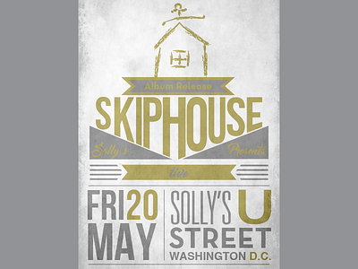 Skip house Album Release band dc music poster rock skiphouse