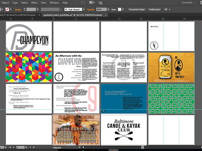 Print Portfolio Layout brand management brewery collateral page layout personal brand print design splash page