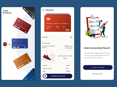 Payment Checkout app branding credit card design flat illustration minimal type ui ux vector xd xd design