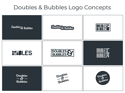 Doubles   Bubbles Logo Concepts