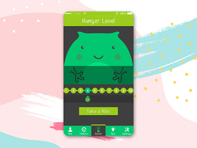 Hunger Level App UI Design