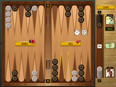 Backgammon Game Board Screen Design 2