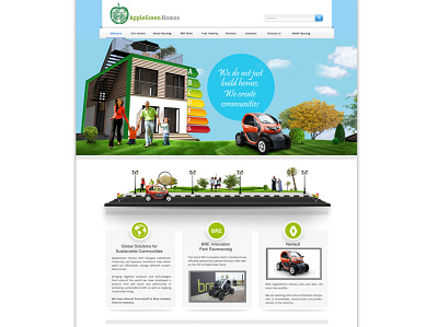 Apple Green Homes Welcome Page branding design graphic design illustration illustrator photoshop real estate slider design ui ui kit ux vector web website design