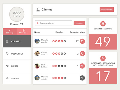 Dash Board UI Design ~~ Clients ~~