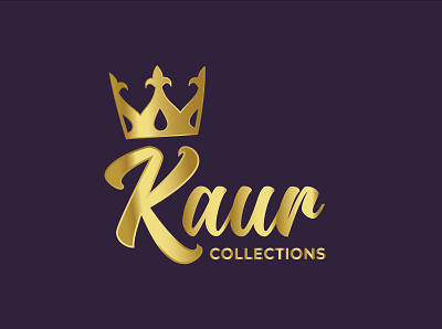Kaur Collections Final Version branding collection flat gold gold gradient graphic design icon illustration illustrator logo logotype luxury brand luxury logo photoshop typography vector