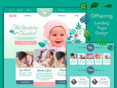 Off Spring Landing Page Design