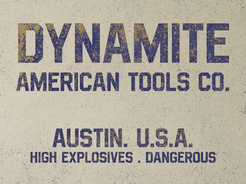 Vintage dynamite vintage typeface grunge explosives dynamite