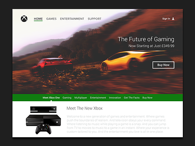 Xbox One Redesign design gaming one redesign ui ux web xbox