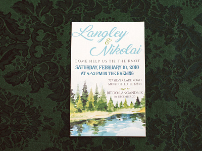 Help Us Tie The Knot design graphic design nature wedding invitation