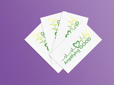 Amplifying Good Business Card branding logo design nonprofit