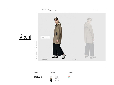 Shop concept brand design fashion homepage web