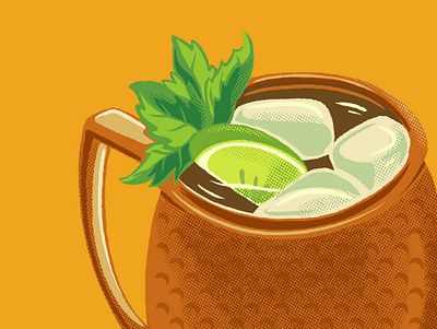 Ginger Mule advertising cocktails illustrated ad illustration liquor moscow mule