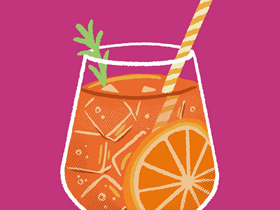 Aperol Spritz advertising aperol spritz cocktail cocktails illustrated ad illustration