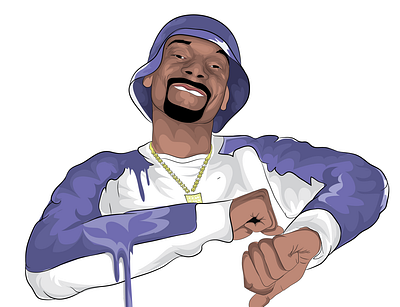 snoop dog cartoon art cartoon hiphop hippe illustrator rap rapper vector