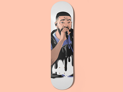 Drake Skateboard deck cartoon design graphic design hiphop illustration logo logos rapper skateboard vector