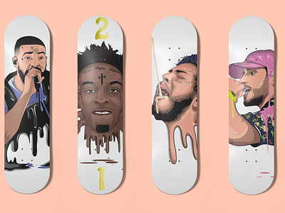 Hip Hop edition decks branding cartoon design hiphop illustration logo logos rapper skateboard vector