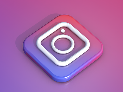 Instagram Logo 3d Icon 3d graphic design logo motion graphics vector