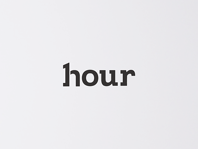 One Hour. black branding hour logotype number text time white