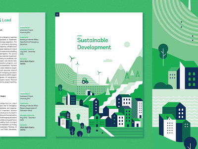 Sustainable development development editorial editorial design geometric green illustration sustenability