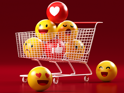 Emoji Store 3d 3d art 3d artist art branding c4d cinema4d design emoji icon illustration modeling reaction redshift render store ui ux web website