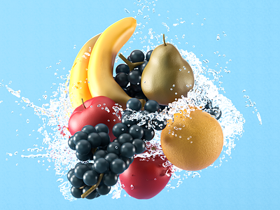 Fruit 3D Models 3d 3d art 3d artist 3d modeling art branding c4d cinema4d design fruit fruit illustration icon illustration modeling redshift render ui ui design web website