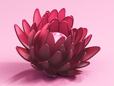 Abstract Art Lotus 3D