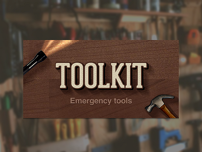 Toolkit Spotlight (2x) flashlight hammer spotlight tool toolkit wood
