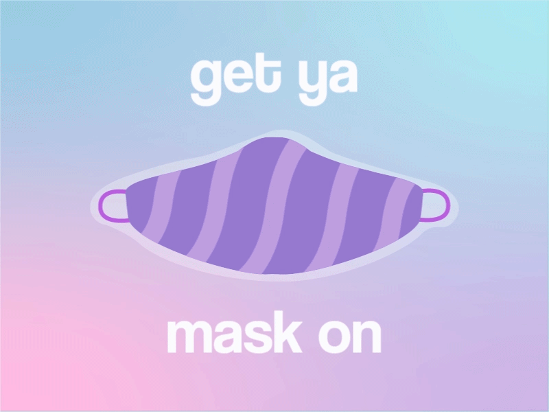 Get ya mask on 2d animation animation branding cartoon design face masks flat gif illustration mask masks motion graphics vector