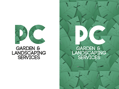 PC Gardening Logo branding cartoon design flat garden garden logo gardening green illustration landscaping leaves logo plants vector