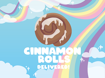 Cinnamon Rolls branding cartoon cinnamon roll design dreamy flat food illustration logo pastel rainbow vector