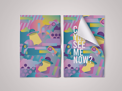 Can you see me now? abstract branding cartoon design flat illustration newspaper vector