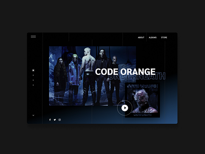 Code Orange band code orange design metal metalcore minimal ui ux web design