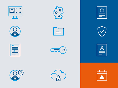 moovin – digitalization of the rental process branding flat icon design icons illustrator vector