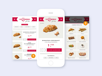 LE CROBAG catering website branding design flat responsive design responsive web design ui web