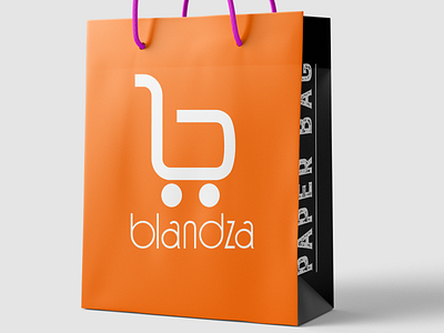 PaperBag Logo Blandza branding design icon logo