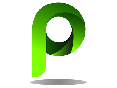 Simple logo P vector art design green lettermark logo logotype vector