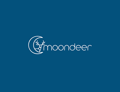 Moondeer Logo Monoline design icon logo vector