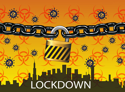 LOCKDOWN design illustration vector