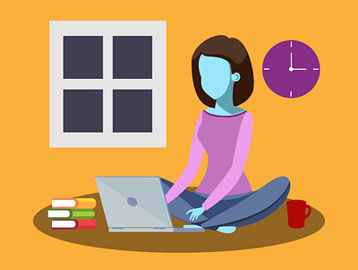 Work From Home design illustration vector